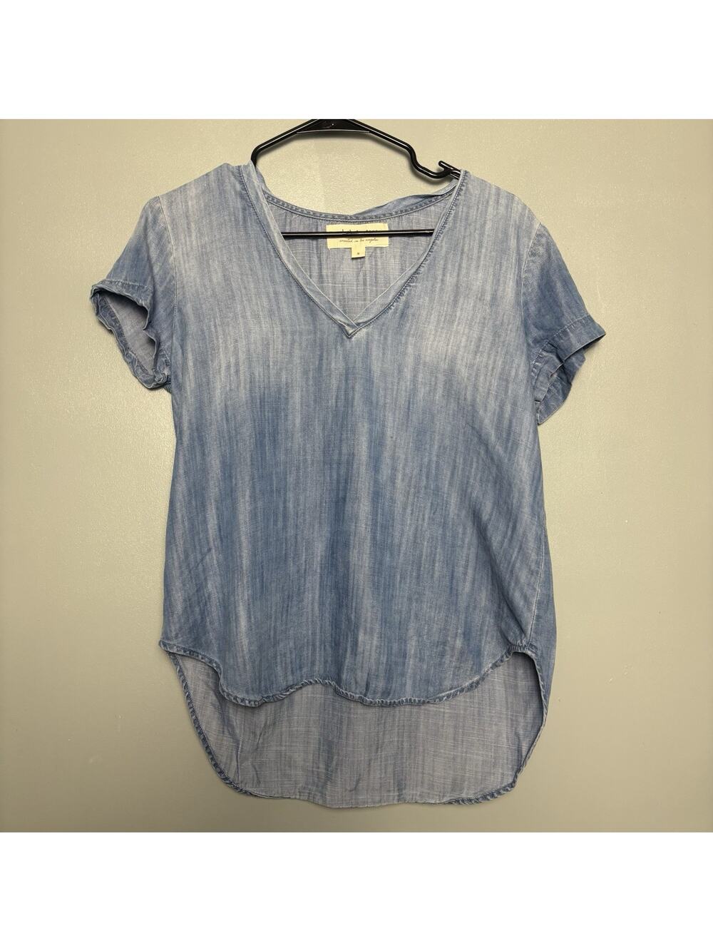 Anthropologie Cloth & Stone Women’s Blue Blouse Top Boho Tencel Small